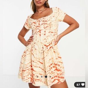 ASOS square neck mini corset dress size 10